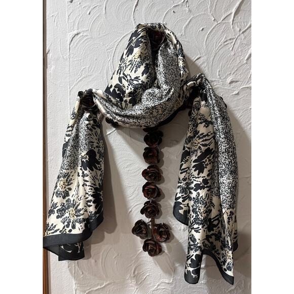 Elegant Multi Color Scarf - Black Size: 32x68 - Picture 2 of 6